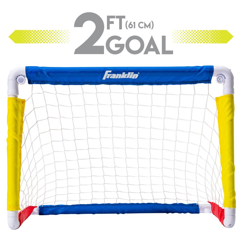Franklin Sports Kids Soccer Goal with Ball & Pump - 24 x 16, Red
