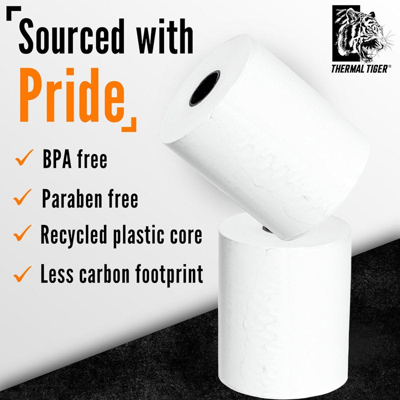Thermal Paper Rolls for POS & Cash Registers - 50 Rolls, Multiple Sizes & Counts
