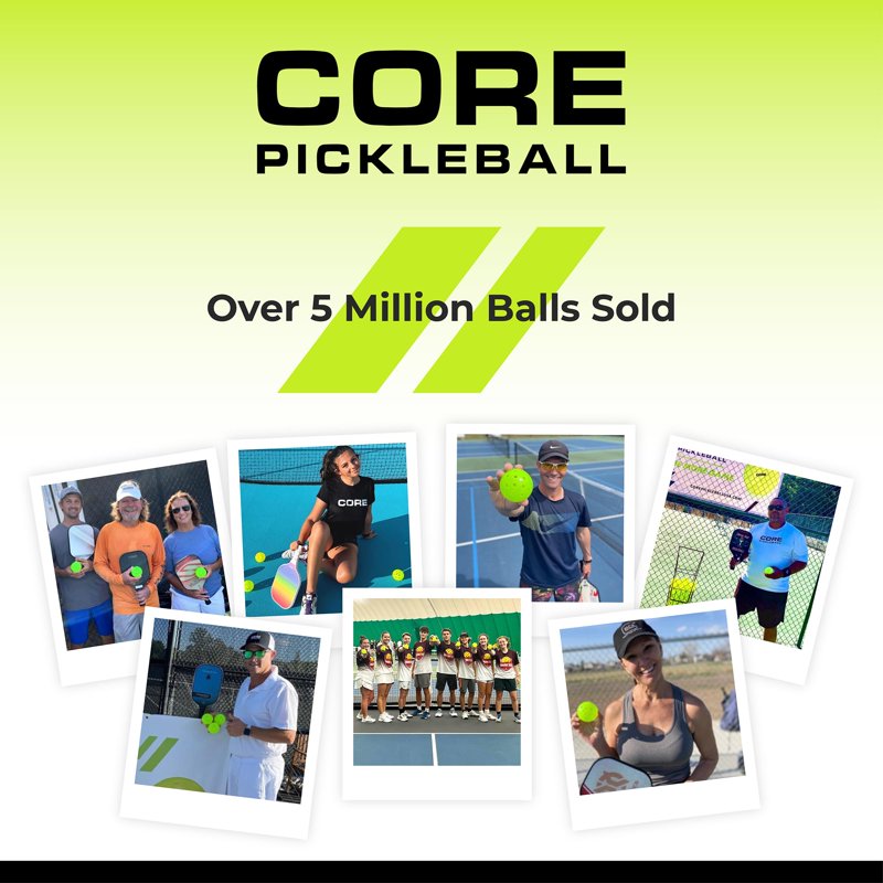 CORE Pickleball Balls – Outdoor/Indoor Polypropylene, 3-Pack