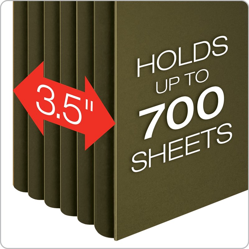 Legal Size Hanging Folder Pockets with SureHook Technology - Green, 4 Pack