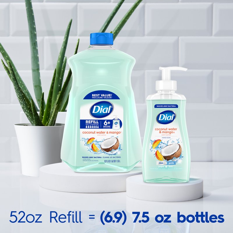 Liquid Hand Soap Refill Pack - Gentle Coconut Water & Mango, 52 oz