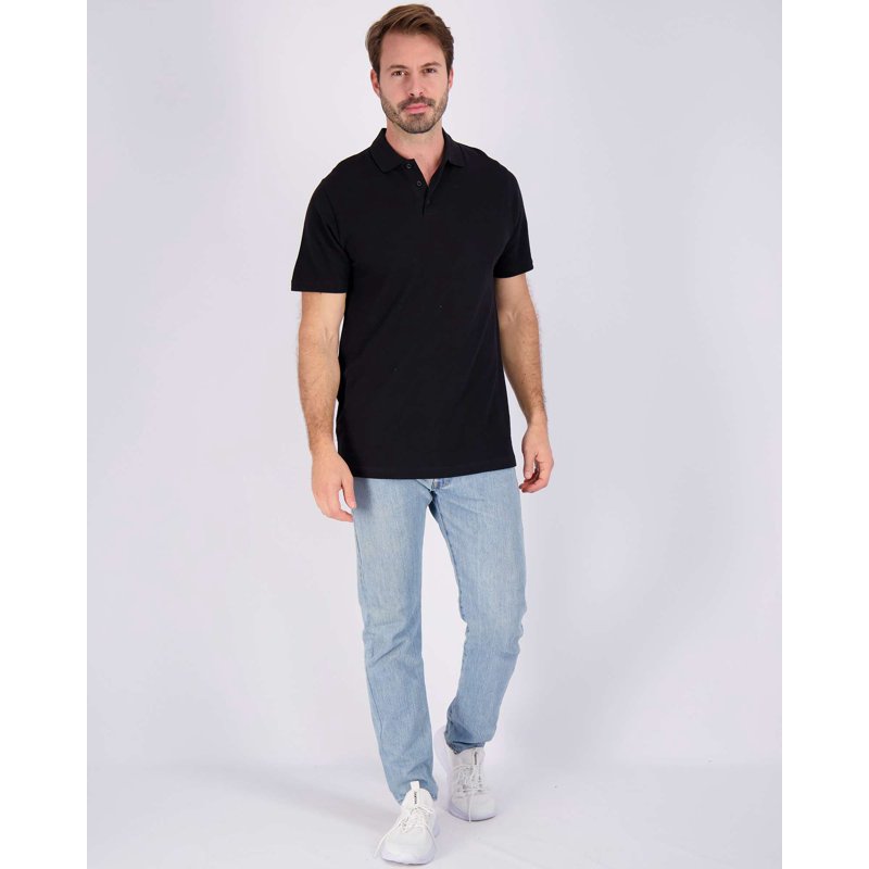 Men's Cotton Pique Polo Shirt - Performance Golf Casual T-Shirt