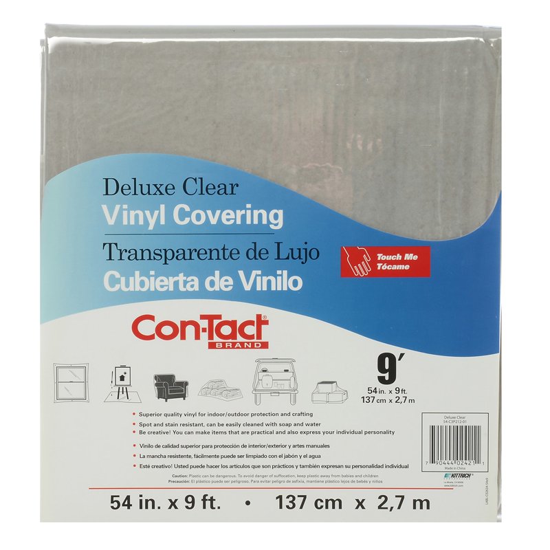 Clear Vinyl Covering 54 in x 9 ft - Multi-Purpose Surface Protection (2 Pack)