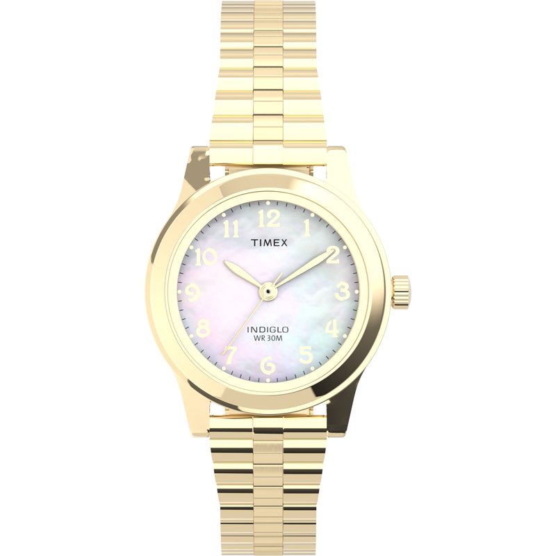 Women's 25mm Stainless Steel Wristwatch with Mother-of-Pearl Dial - Gold & Silver T2M827