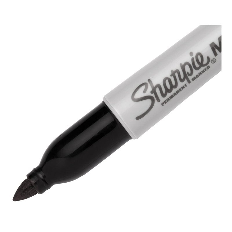 Mini Permanent Markers Set - Fine Point, 72 Black Ink Markers in Canister