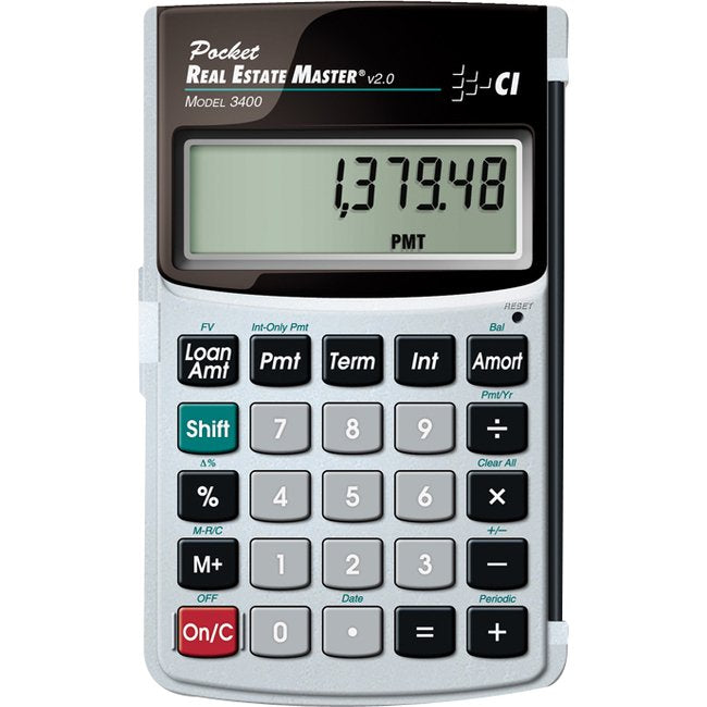 Real Estate Master Calculator - 9-Digit Financial & Loan Solver, Pocket Size