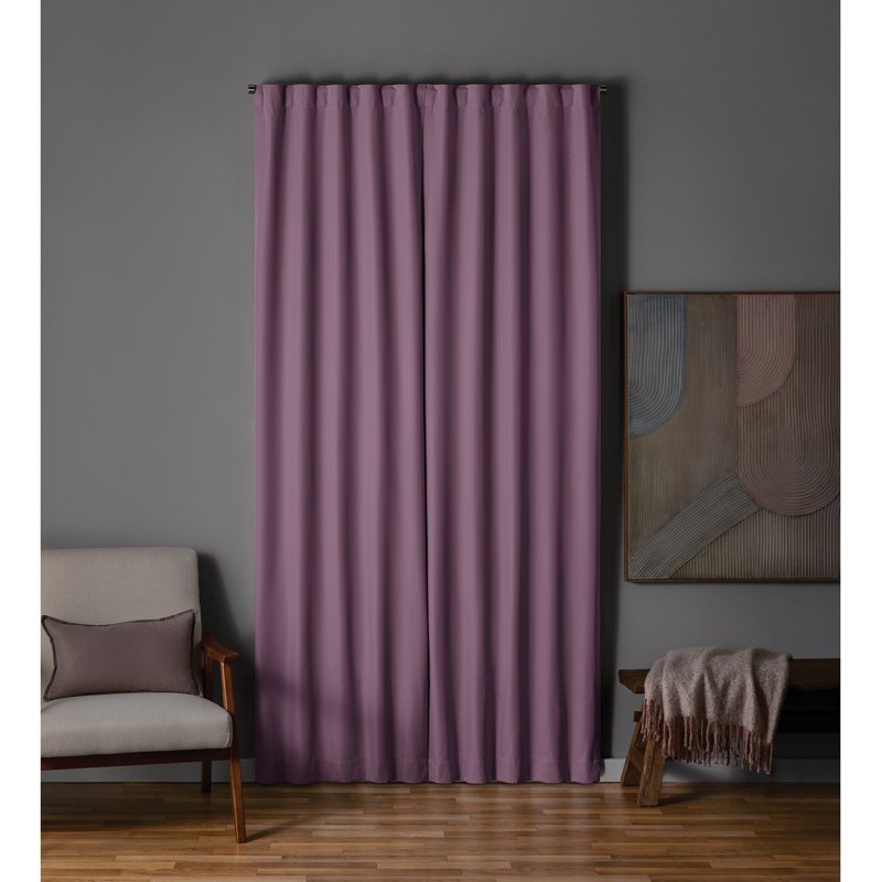 Blackout Curtain Panel Pair - Solid Rod Pocket with Back Tabs, 30" W x 95" L