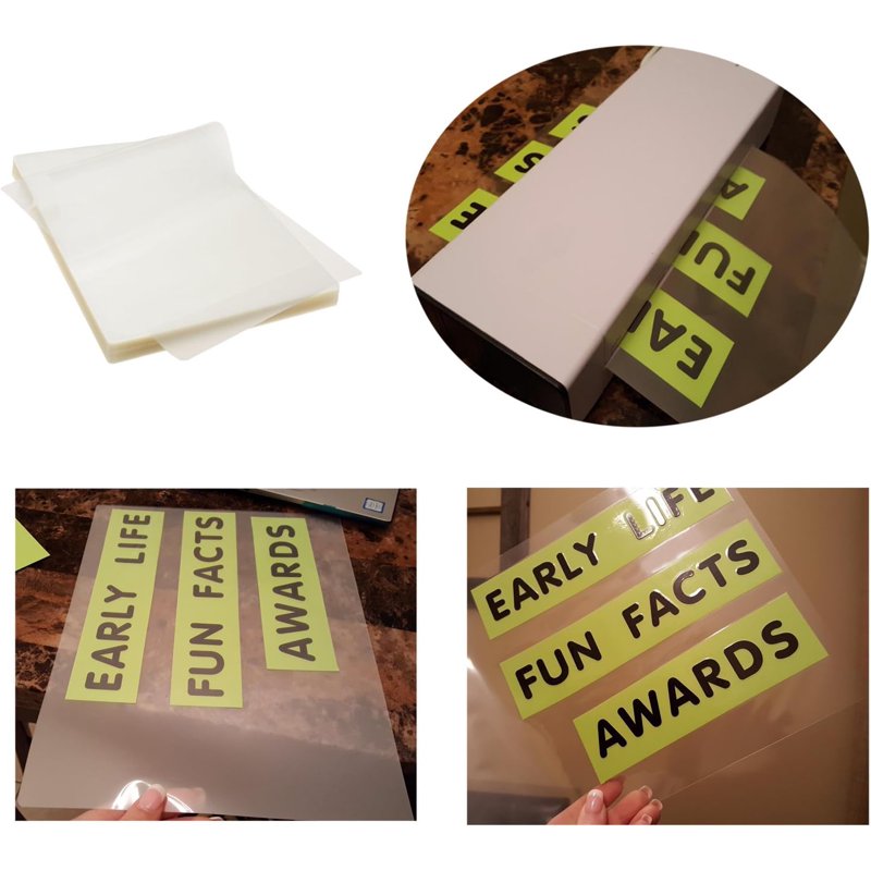 Thermal Laminating Pouches 8.9 x 11.4 Inch, 3 Mil Thick, 500 Pack