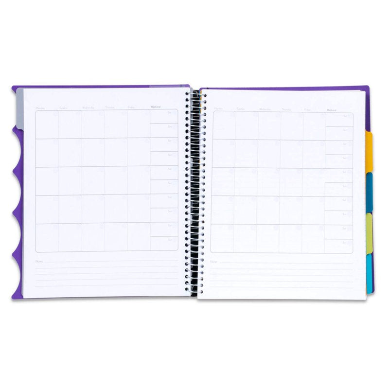 Premium Spiral Notebook 8.5x11 Inches - 5 Subject Durable Office Journal