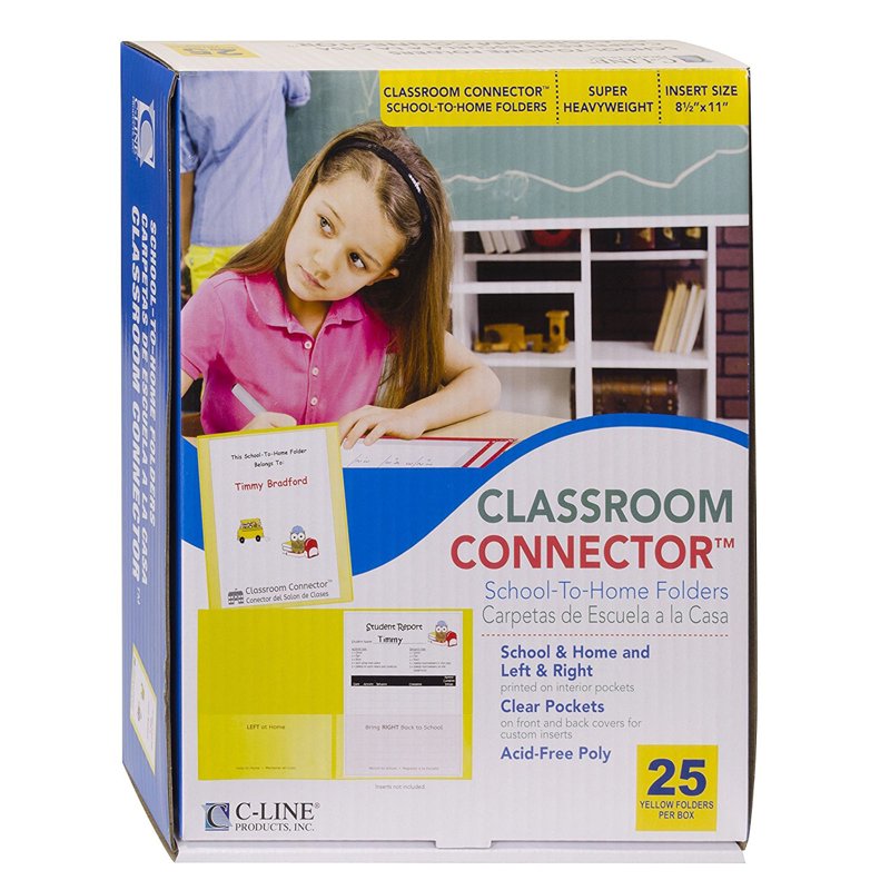 Classroom Connector Folders Set of 25 - School to Home Organization