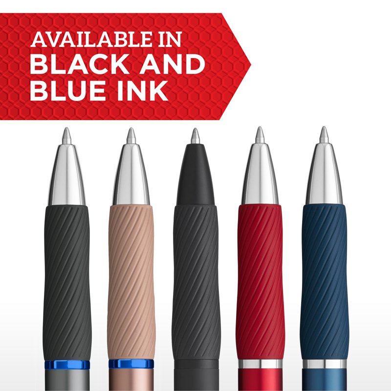 Gel Pens with Metal Barrel - Black Ink, Medium Point (0.7mm), 4 Pack