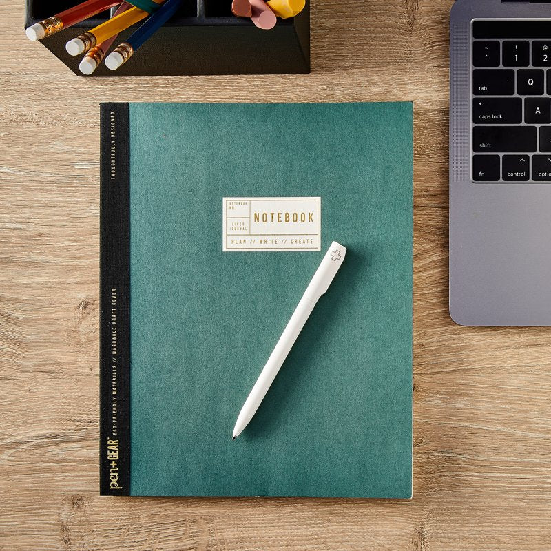 Green Kraft Paper College Ruled Notebook - 8x10 Inches, 160 Pages