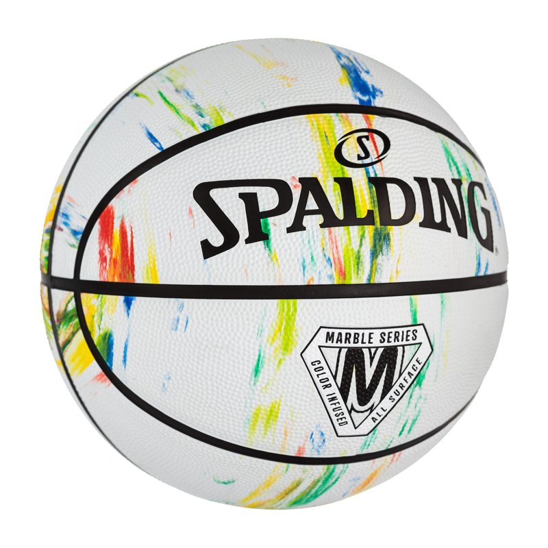 Outdoor Basketball - Marble Series Multi-Color 29.5 Inch Size 7 - Spalding