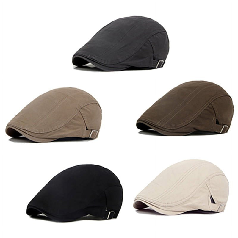 Men's Newsboy Cap Flat Gatsby Golf Beret Ivy Hat Adjustable Casual Stylish Cotton