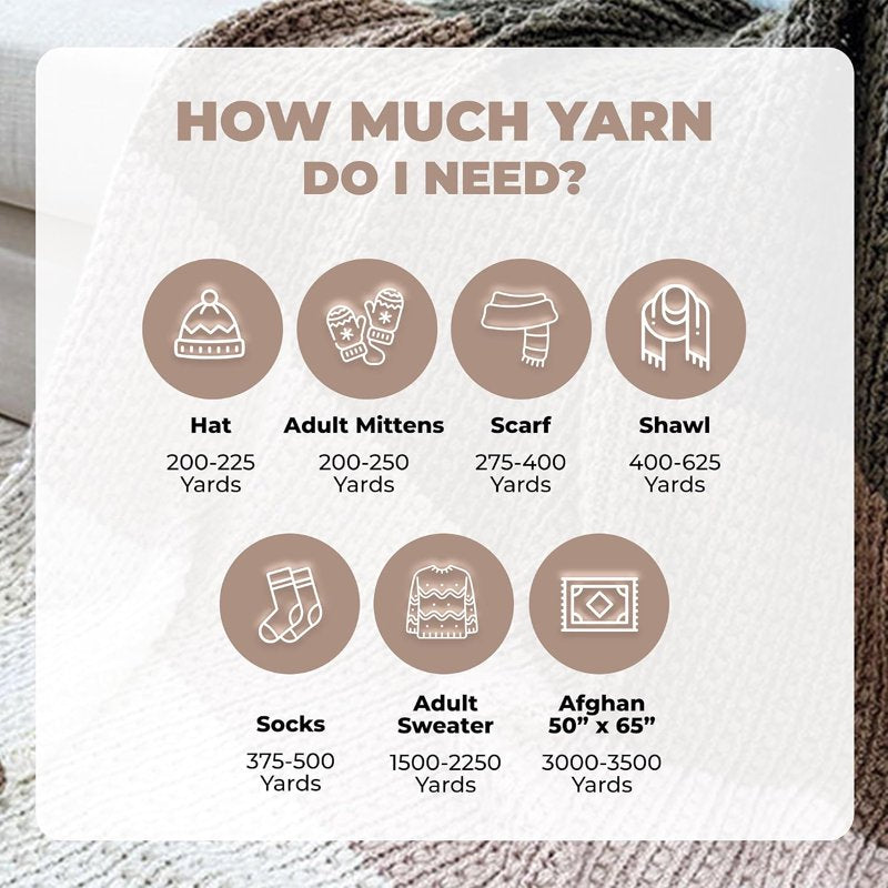 Lightweight Acrylic DK Yarn for Knitting and Crocheting - 284 Yards, 3.5 Oz