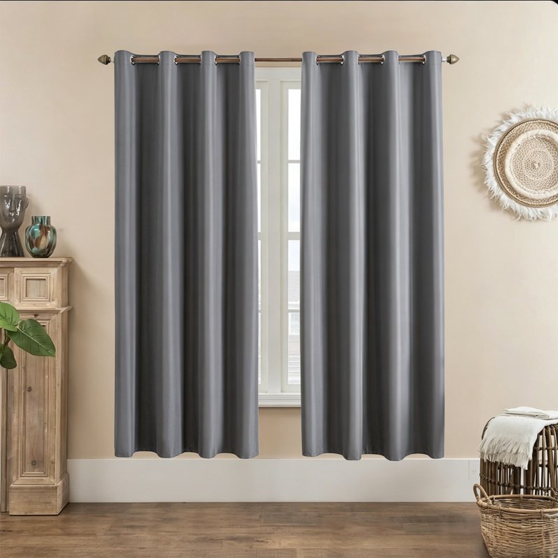 Blackout Indoor Outdoor Curtains - Waterproof Room Darkening Drapes 59x63 Inches
