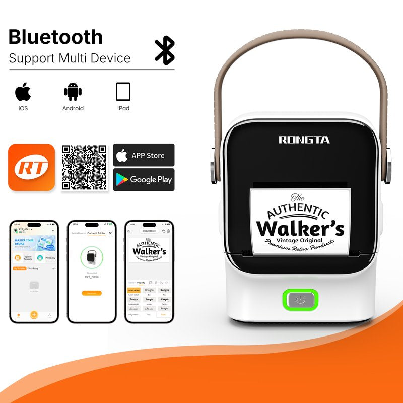 Portable Bluetooth Label Maker with Tape - Home Organization, Rechargeable