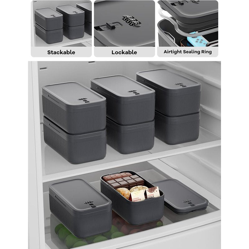Small Lockable Storage Box with 3-Digit Combination for Medications & Snacks