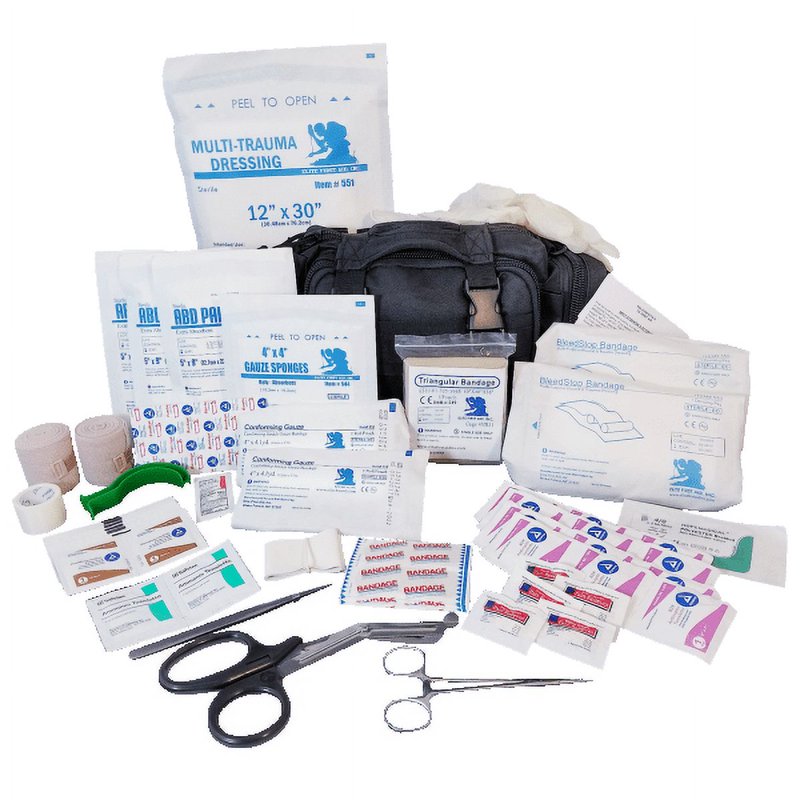 First Aid Emergency Response Bag - Compact MOLLE-Compatible Trauma Kit