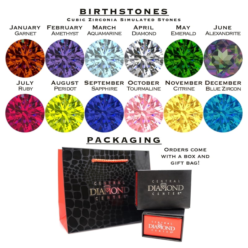Mother's Infinity Ring with CZ Stones - Birthstone Options in Gold or Silver