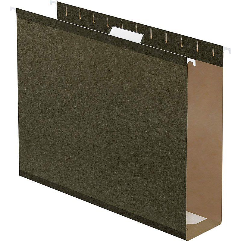Reinforced Extra Capacity Hanging File Folders - Green, Letter Size, 25 Pack