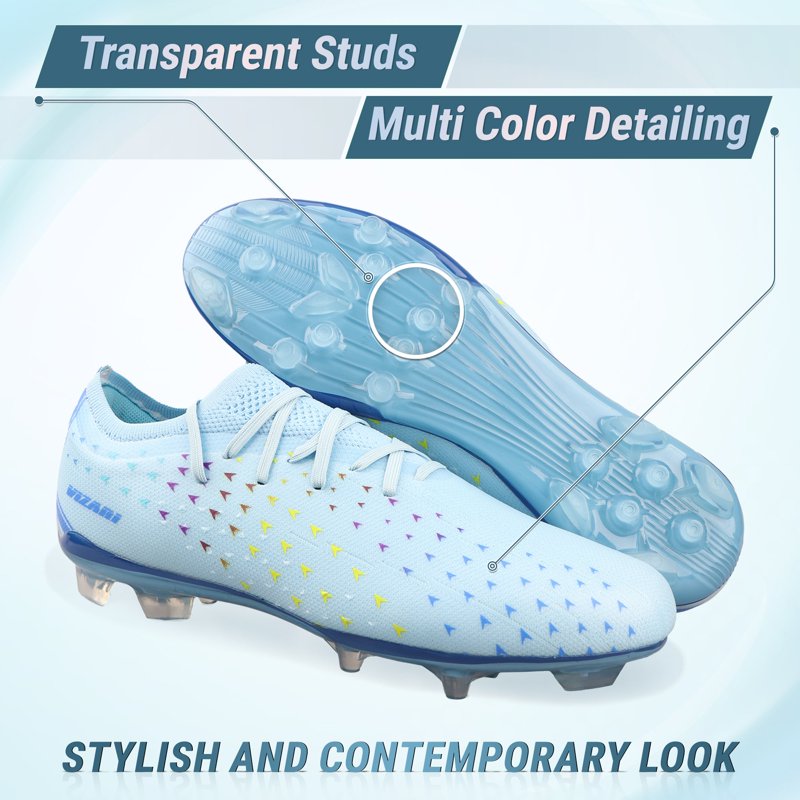 Vizari Tioga FG Soccer Cleats for Men & Women - Wide Fit, TPU Studs (Blue) 11
