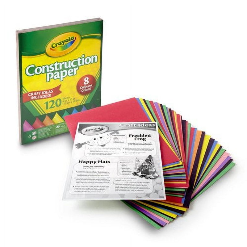 Construction Paper Set with 120 Sheets in 10 Colors for Arts & Crafts