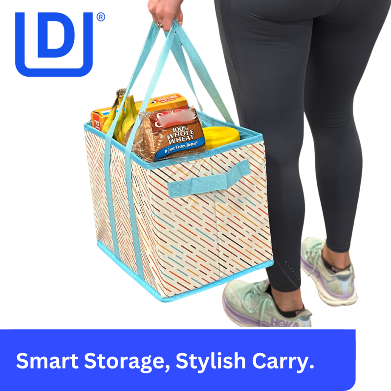 Collapsible Storage Totes 3-Pack - Heavy Duty Moisture-Resistant Reusable Bags