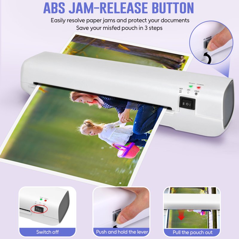9-In-1 Thermal Laminator Machine Set for A4 Documents with Pouches & Accessories