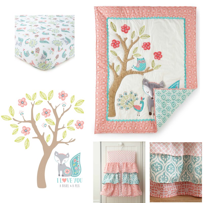 Levtex Baby Fiona 5 Piece Crib Bedding Set with Quilt & Accessories