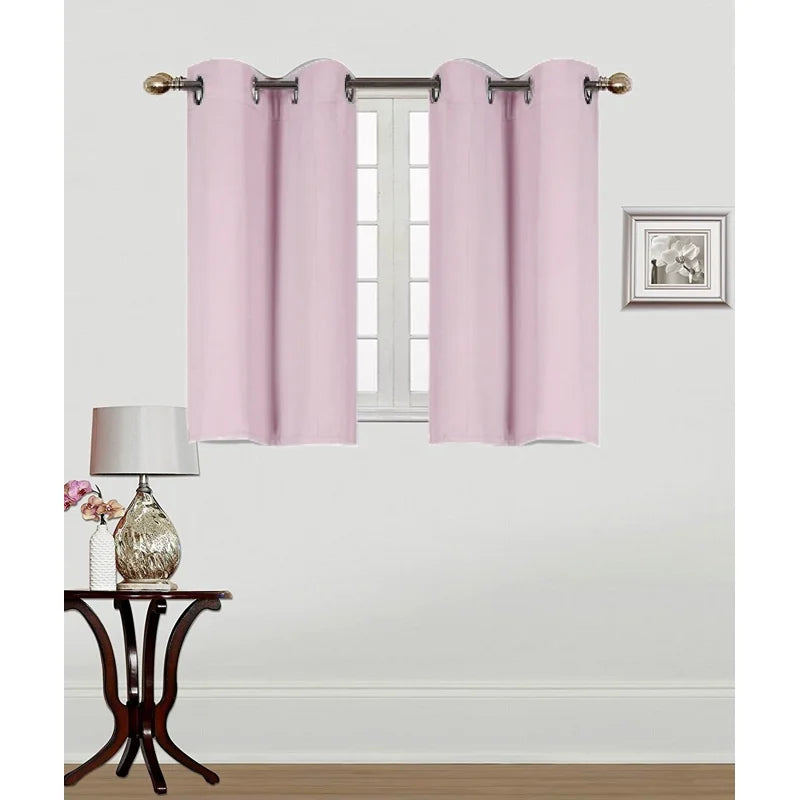 Thermal Blackout Grommet Window Curtain Panel - Light Block & Insulation, 28x36 Inches