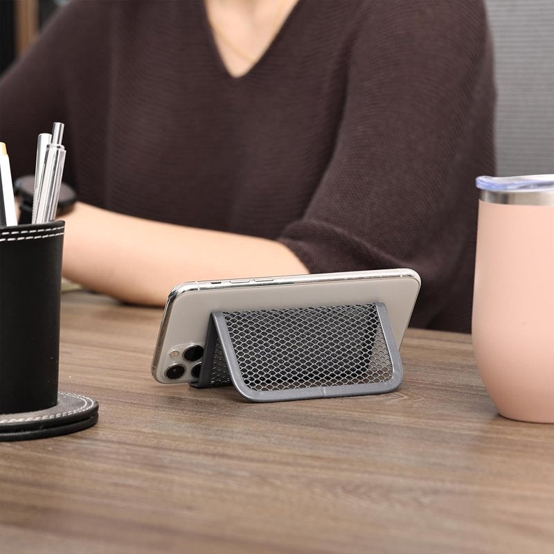 Metal Mesh Business Card Holders Set of 3 Desk Organizer