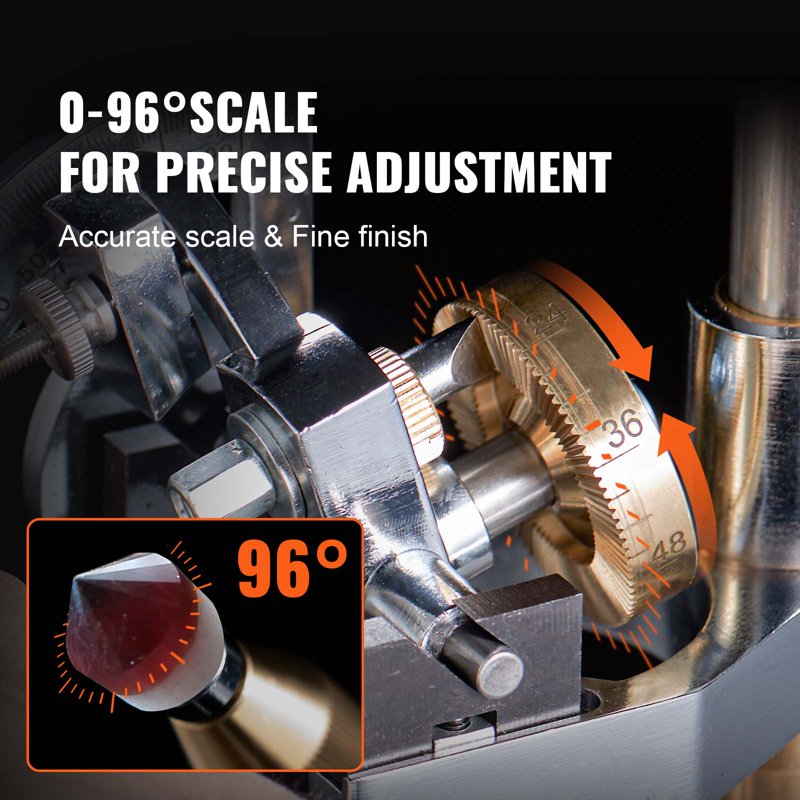 Gem Faceting Machine 180W Rotary Polisher for Jewelry & Rock Crafting