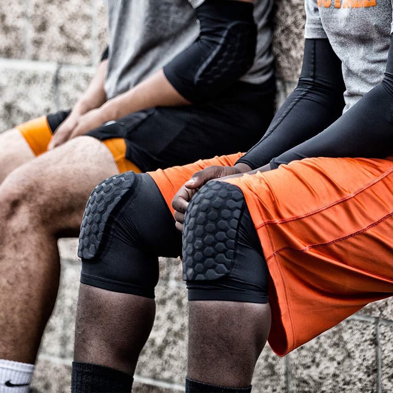 Hex Knee Elbow Shin Pads for Contact Sports - Youth & Adult Sizes