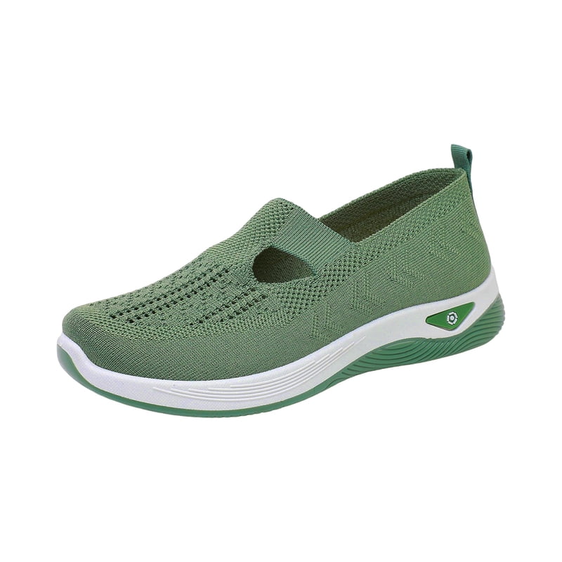 Orthopedic Breathable Flat Shoes for Women with Arch Support - Comfortable Slip-On Sneakers