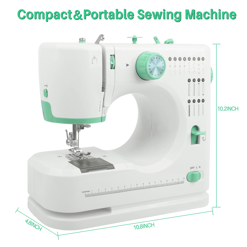 Portable Sewing Machine for Beginners with 16 Stitches & Foot Pedal