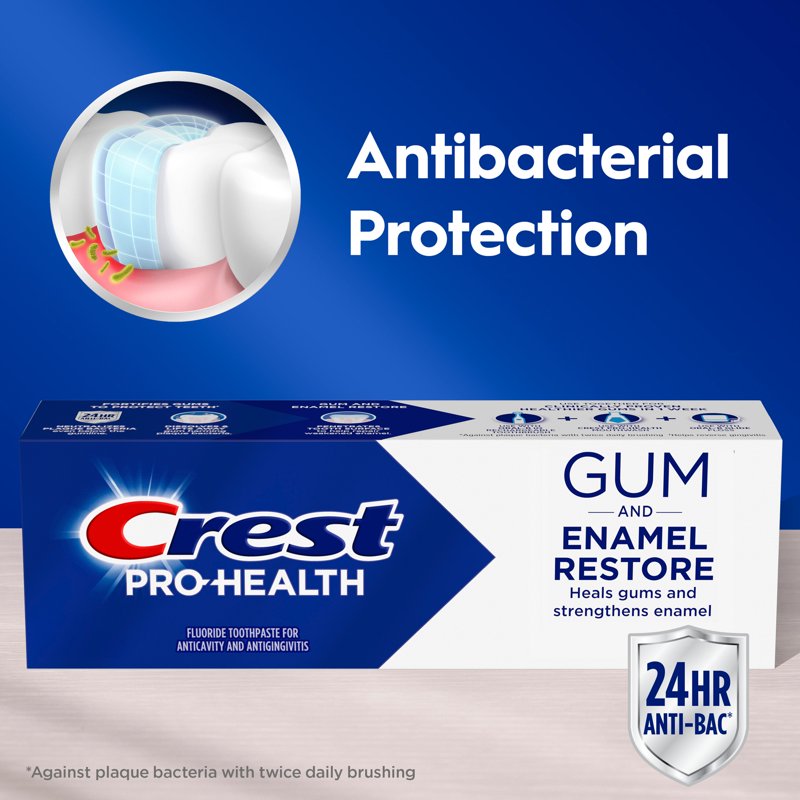 (4 Pack) Crest Pro-Health Gum & Enamel Repair Toothpaste - Advanced Whitening, 2.6 oz