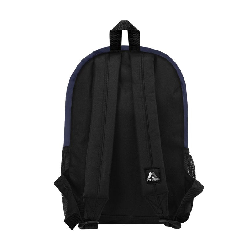Casual Unisex Backpack for School Work Travel with Side Mesh Pockets