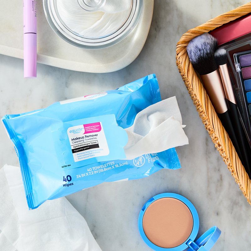 Makeup Remover Cleansing Towelettes with Micellar Technology - Hypoallergenic, Waterproof Makeup Removal