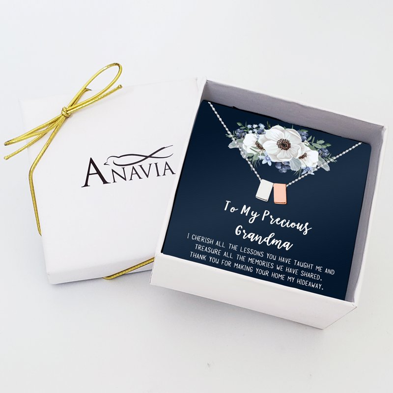 Valentine's Day Jewelry Gift Set with Necklace and Motivational Card