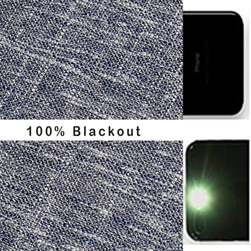 Blackout Curtains Two Tone Ombre Grommet Window Drapes - Modern Linen Style