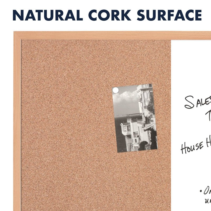 Quartet 17x23 Dry-Erase & Cork Combination Board with Oak Frame