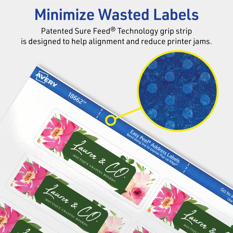 Clear Address Labels 1-1/3 x 4 Inches, Matte Finish, 140 Labels for Inkjet Printers