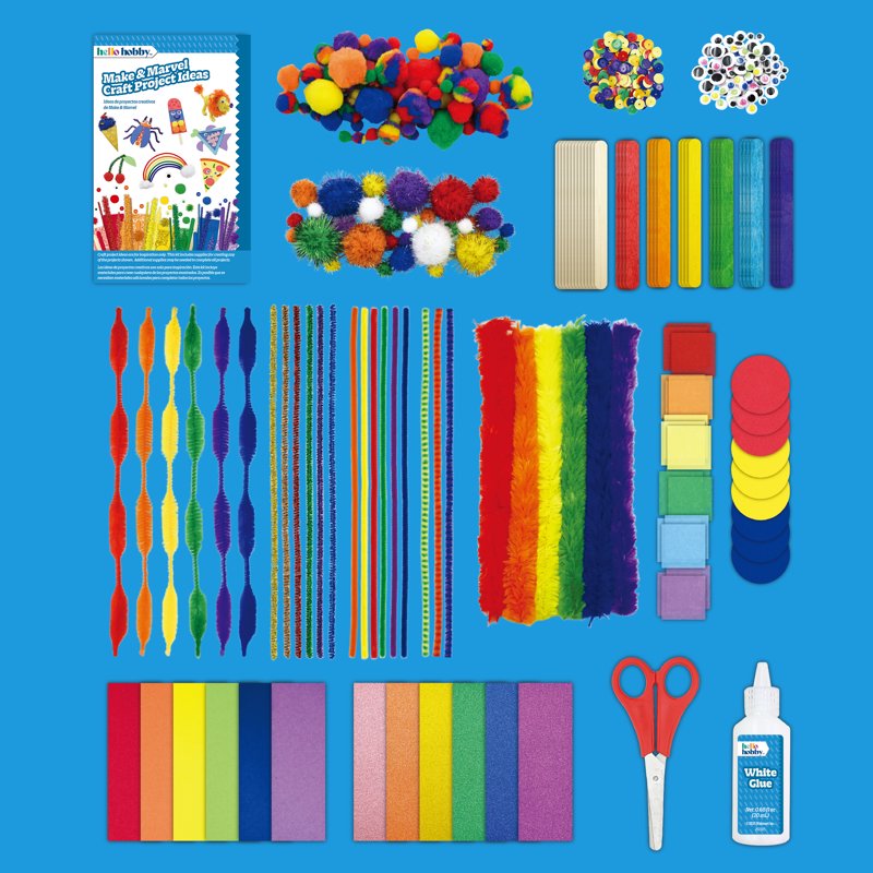 Kids Craft Kit with 700+ Pieces - Art & Craft Supplies for Creative Play