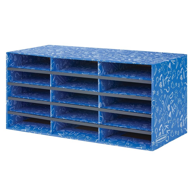 Classroom Literature Organizer with 15 Compartments - Centralized School Storage