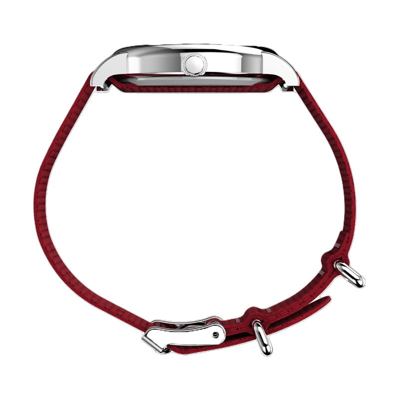 Unisex Snoopy Watch with Red Fabric Slip-Thru Strap – 38mm Timex Peanuts Collaboration