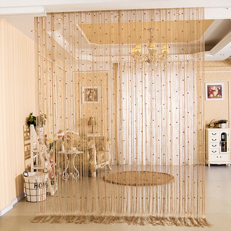 Crystal Bead Door Curtain Room Divider with Tassels - Romantic Window & Wall Decor