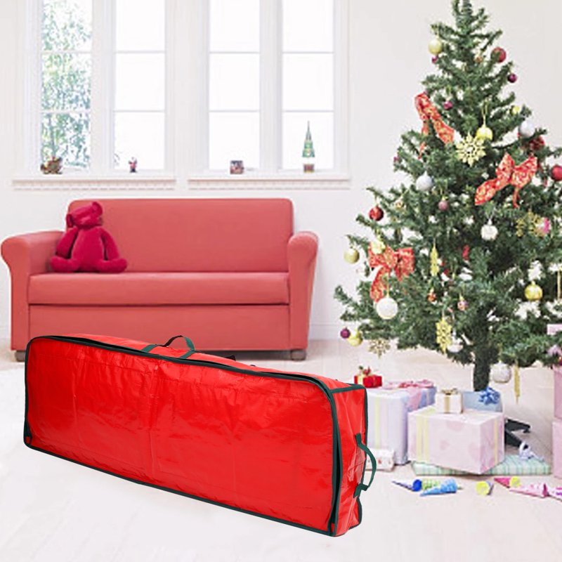 Waterproof Christmas Gift Wrapping Paper Storage Bag - 40.5 Inch Underbed Organizer with Handles