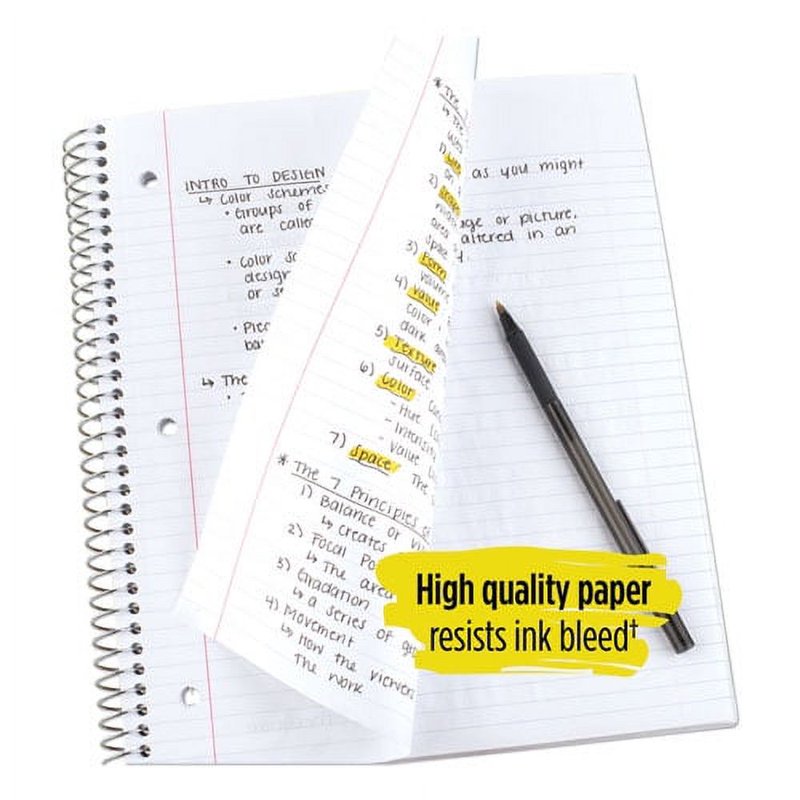 Wirebound Notebook 1 Subject Medium College Rule Assorted Covers Bundle of 2