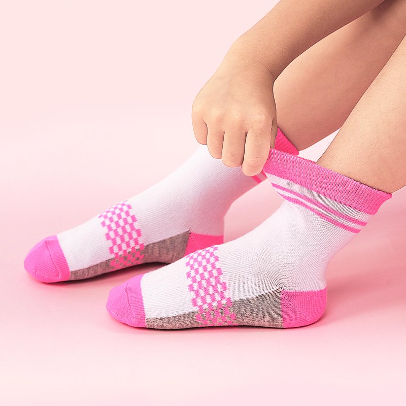HYCLES Boys 5 Color 2-4 Years Crew Socks - 12 Pairs Cushioned Athletic Socks